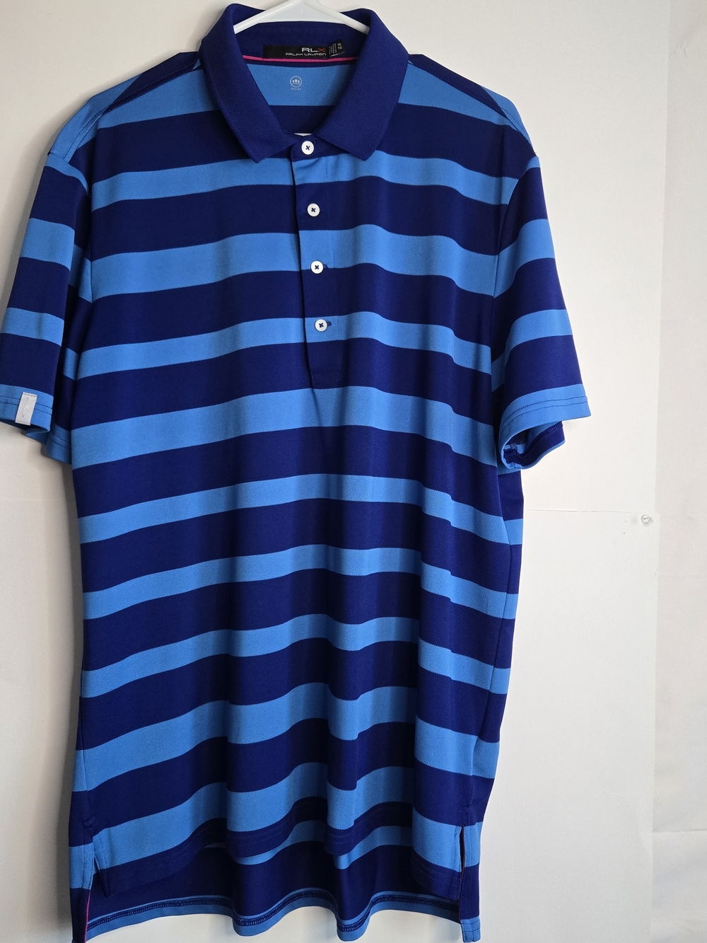 Men's Blue Striped Polo Shirt - Classic Fit
